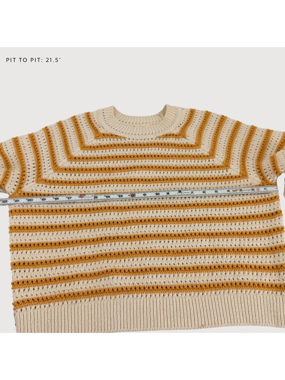 Marine Layer Montecito Crewneck Stripe Sweater S - Picture 7 of 9